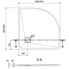 Mexen Bert полукръгъл душ кабина SMC 90 x 90 см, бял - 4KR109090