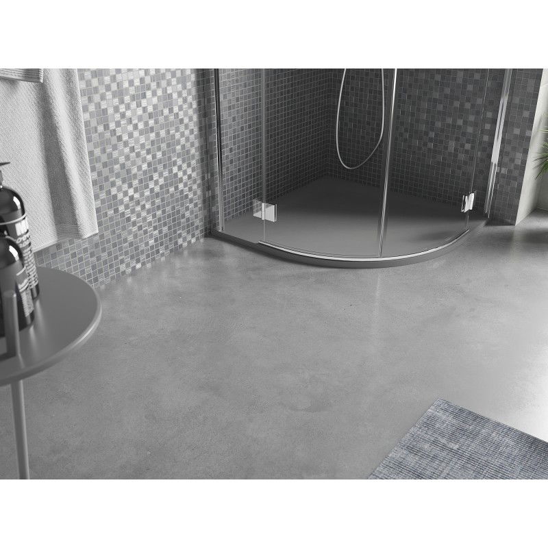 Mexen Bert полукръгъл поддушов парапет SMC 80 x 80 cm, сив - 4KR618080