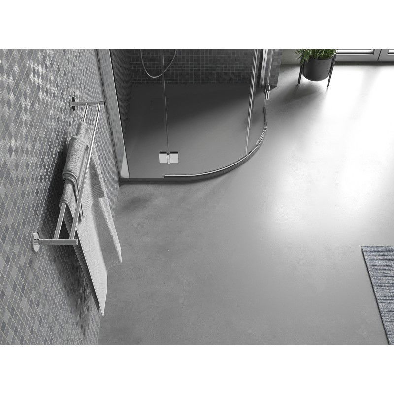 Mexen Bert полукръгъл SMC поддушов корит 90 x 90 см, сив - 4KR619090