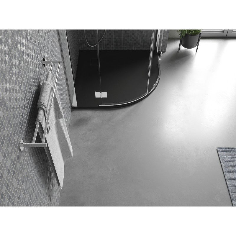 Mexen Bert полукръгъл душ корито SMC 80 x 80 см, черен - 4KR708080