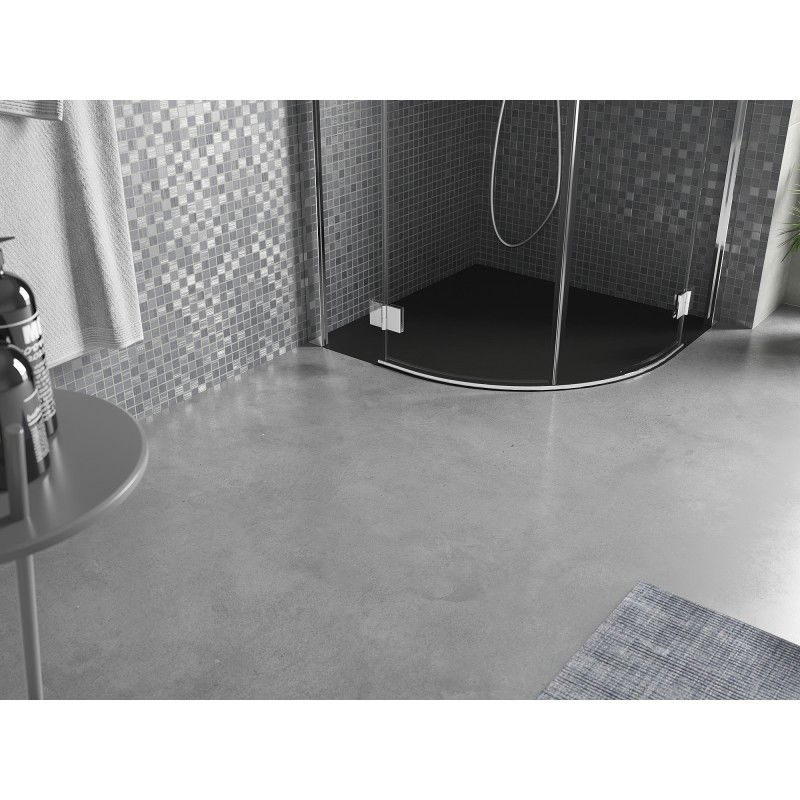 Mexen Bert полукръгла душ-табла SMC 90 x 90 cm, черна - 4KR709090