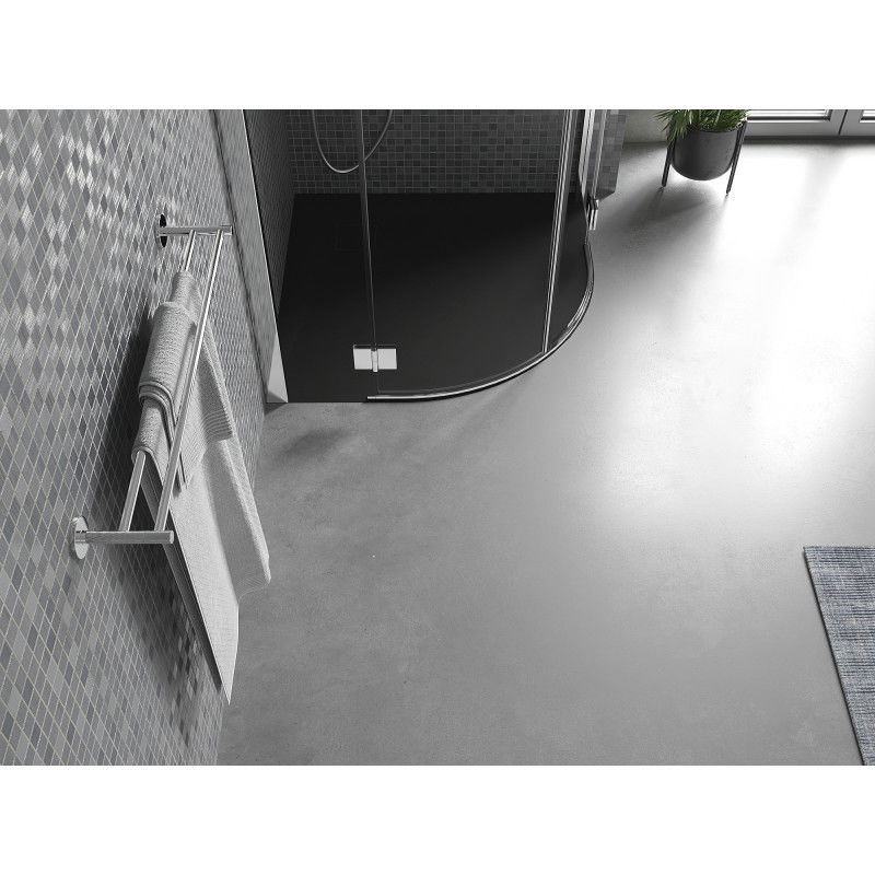 Mexen Bert полукръгла душ-табла SMC 90 x 90 cm, черна - 4KR709090