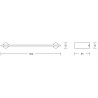 Mexen Aron двоен държач за кърпи, черен/хром - 7088125-07