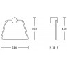 Mexen Aron закачалка за кърпи, черно/хром - 7088132-07