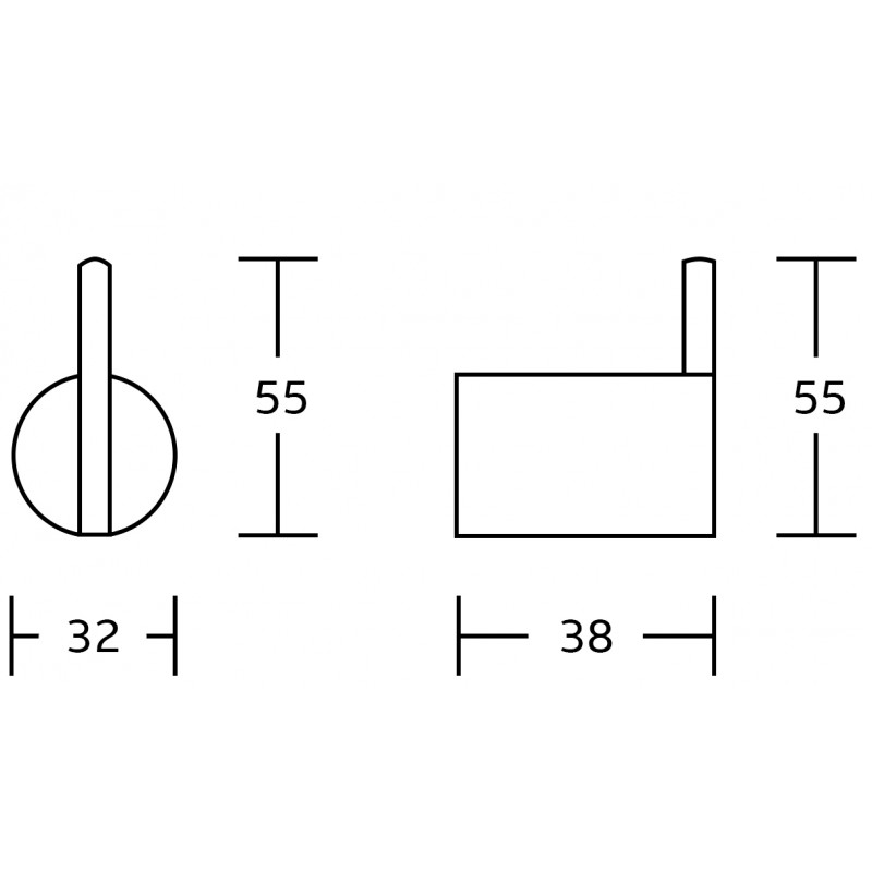 Mexen Aron кука за кърпа, черно/златно - 7088135-57