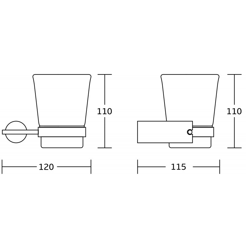Mexen Aron чаша за четки за зъби, черно/розово злато - 7088138-67