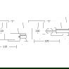 Mexen Aron четка за зъби, черна/розово злато - 7088138-67