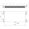 Mexen CCF22 Панелен радиатор Flat 300 x 1400 мм, долно централно свързване, 1261 W,