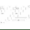Mexen Dalia закачалка за кърпа, златна - 7017332-50
