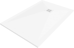 Mexen Stone+ правоъгълен композитен поднос 140 x 70 см, бял, бяла капачка - 44107014-W