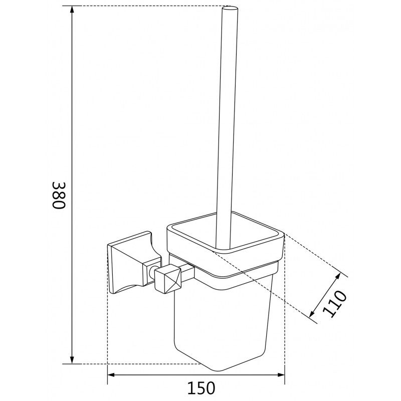 Mexen Dalia тоалетна четка, златна - 7017350-50