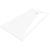 Mexen Stone+ композитен правоъгълен подложен под 160 x 90 см, бял, бяла капачка - 44109016-W