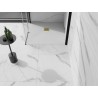 Mexen Stone+ композитен квадратен душ подложка 90 х 90 см, бял, златна
