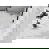 Mexen Stone+ квадратен композитен душ под 90 x 90 см, бял, маска злато - 44109090-G