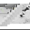 Mexen Stone+ квадратен композитен душ под 90 x 90 см, бял, маска злато - 44109090-G