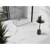 Mexen Stone+ квадратен композитен душ корито 90 x 90 cm, бял, златна капачка - 44109090-G