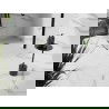 Mexen Stone+ квадратен композитен душ под 90 x 90 см, бял, маска злато - 44109090-G