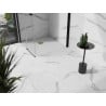 Mexen Stone+ композитен квадратен поддушник 80 x 80 см, бял, златна капачка - 44108080-G