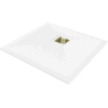 Mexen Stone+ композитен квадратен поддушов панел 70 x 70 см, бял, златен капак - 44107070-G