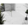 Mexen Stone+ Квадратен композитен душ поддушовник 160 x 100 см, бял, капак