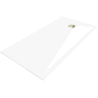 Mexen Stone+ квадратен композитен поддушов корито 180 x 100 см, бял, златна