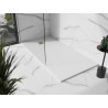 Mexen Stone+ квадратен композитен поддушов праг 200 x 100 см, бял, със златен