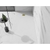 Mexen Stone+ правоъгълна композитна душ кабина 160 x 90 см, бяла, със златен