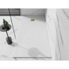 Mexen Stone+ правоъгълен композитен душ 180 x 70 см, бял, със златна маска