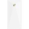 Mexen Stone+ правоъгълен композитен душ корито 160 x 80 см, бял, златна капачка