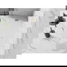 Mexen Stone+ композитен правоъгълен душ кабина 140 x 70 см, бял, златна декоративна решетка - 44107014-G