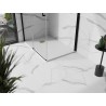 Mexen Stone+ правоъгълна композитна душ тава 100 x 70 см, бяла, златна решетка