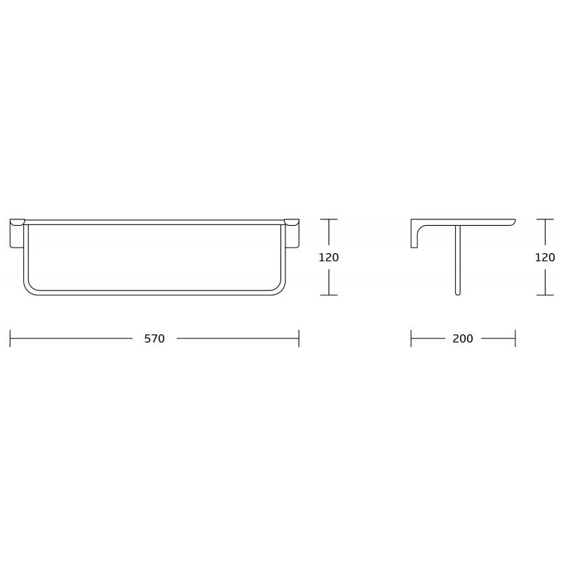 Mexen Lea полица за кърпи, хром - 7026020-00