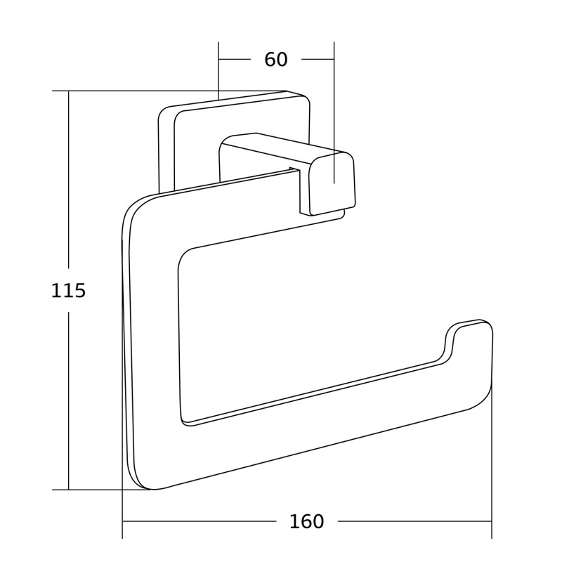 Mexen Asis държач за тоалетна хартия, хром - 7017633-00