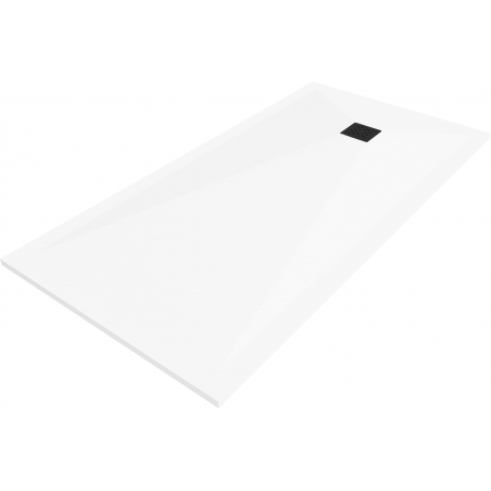 Mexen Stone+ правоъгълно композитно корито 180 x 80 см, бяло, черна капачка
