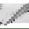 Mexen Stone+ композитен правоъгълен душ под 140 x 70 см, бял, черна маска - 44107014-B