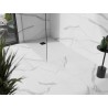 Mexen Stone+ правоъгълен композитен душ коритo 140 x 80 см, бяло, черна капачка