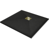 Mexen Stone+ квадратен композитен душ под 70 х 70 см, черен, с маска златна