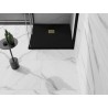 Mexen Stone+ квадратен композитен душ под 100 x 100 см, черен, маскировка в
