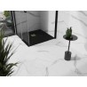 Mexen Stone+ Квадратен композитен душов под 80 x 80 см, черен, с позлатен капак