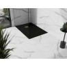 Mexen Stone+ правоъгълна композитна душ тава 110 x 90 см, черна, със златист