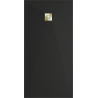 Mexen Stone+ композитен правоъгълен душ кабина 180 x 80 см, черен, златна капачка - 44708018-G