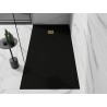 Mexen Stone+ правоъгълна композитна душ кабина 180 x 100 см, черна, златна