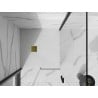 Mexen Stone+ композитен квадратен поддушов панел 70 x 70 см, бял, златен капак - 44107070-G