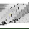 Mexen Stone+ квадратен композитен душ под 90 x 90 см, бял, маска злато - 44109090-G
