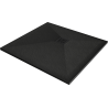 Mexen Stone+ композитен квадратен душ корито 70 x 70 см, черен, черен капак