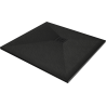 Mexen Stone+ Композитен квадратен душ корито 70 x 70 см, черен, с черно