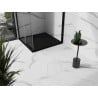 Mexen Stone+ Композитен квадратен душ корито 70 x 70 см, черен, с черно