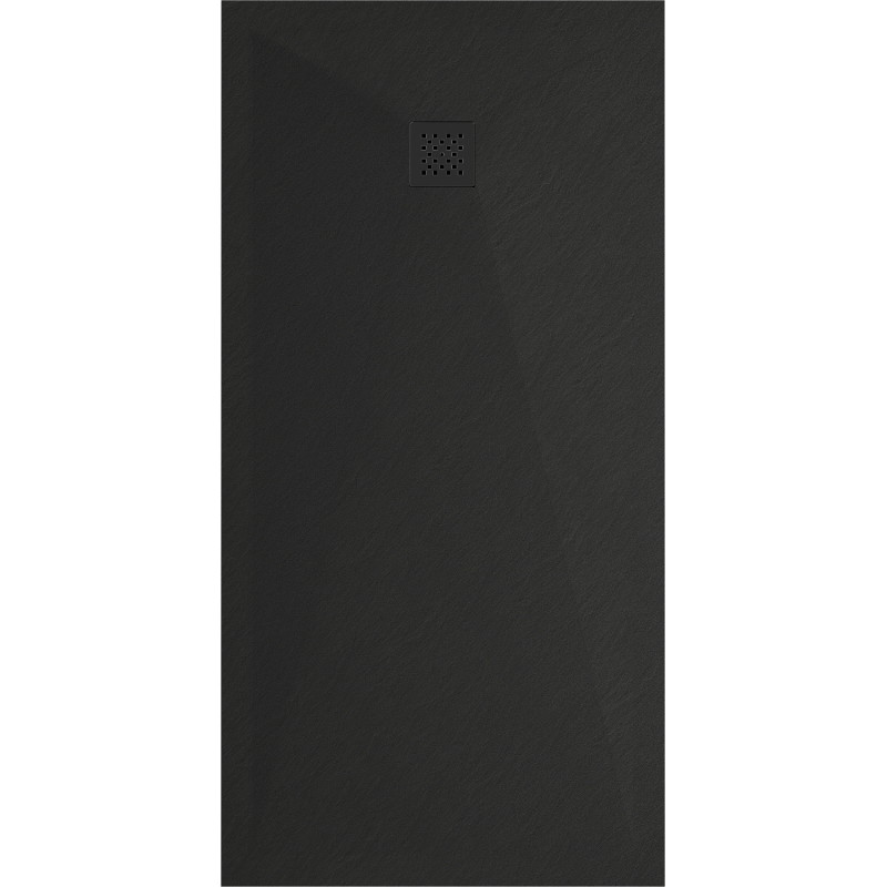 Mexen Stone+ Правоъгълен композитен поддушник 200 x 100 см, черен, черна