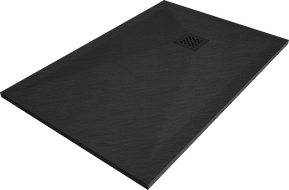 Mexen Stone+ композитен правоъгълен душпад 120 x 100 см, черен, черна капачка - 44701012-B