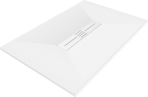 Правоъгълно корито за душ Mexen Toro SMC 100 x 80 cm, бяло, бял капак - 43108010-W